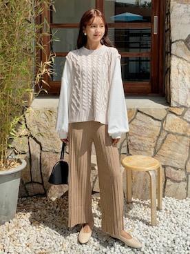 「DHOLIC（ディーホリック）の新作10％OFF（Tシャツ/カットソー）」を使った、ディーホリックさん（レディース・164cm）の秋コーディネート