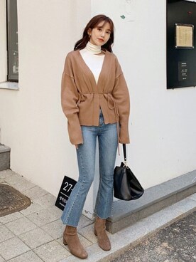 「DHOLIC（ディーホリック）のアイテム（ブーツ）」を使った、ディーホリックさん（レディース・163cm）の秋コーディネート