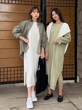 「DHOLIC（ディーホリック）のアイテム（スニーカー）」を使った、ディーホリックさん（レディース・163cm）の秋コーディネート