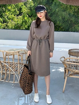 「DHOLIC（ディーホリック）のアイテム（その他）」を使った、ディーホリックさん（レディース・163cm）の秋コーディネート