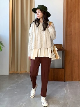 「DHOLIC（ディーホリック）のアイテム（その他）」を使った、ディーホリックさん（レディース・163cm）の秋コーディネート