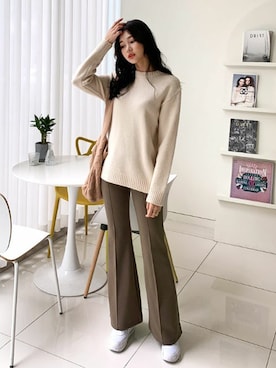 「DHOLIC（ディーホリック）のアイテム（トートバッグ）」を使った、ディーホリックさん（レディース・164cm）の秋コーディネート