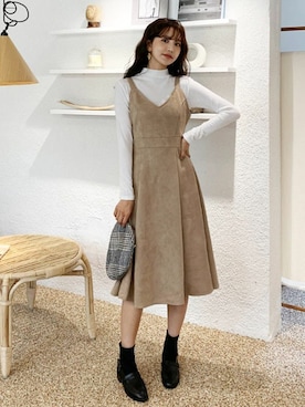 「DHOLIC（ディーホリック）のアイテム（ワンピース/ドレス）」を使った、ディーホリックさん（レディース・164cm）の秋コーディネート