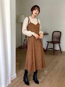 「DHOLIC（ディーホリック）のアイテム（ワンピース/ドレス）」を使った、ディーホリックさん（レディース・164cm）の秋コーディネート