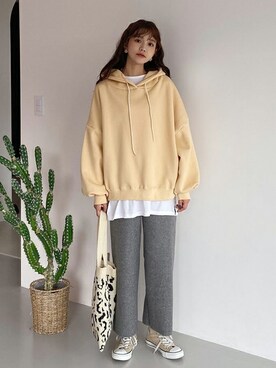 「DHOLIC（ディーホリック）のアイテム（その他トップス）」を使った、ディーホリックさん（レディース・163cm）の冬コーディネート