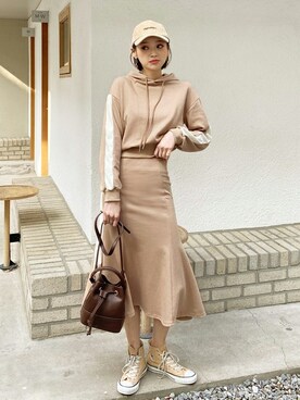 「DHOLIC（ディーホリック）のアイテム（その他トップス）」を使った、ディーホリックさん（レディース・163cm）の冬コーディネート