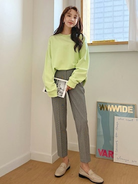 「アイテム（Tシャツ/カットソー、その他）」を使った、ディーホリックさん（レディース・163cm）の冬コーディネート