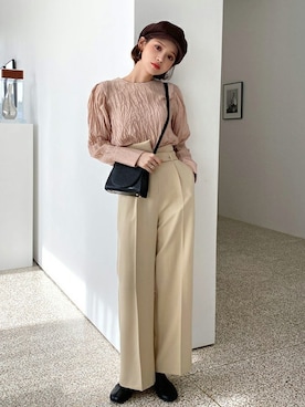 「DHOLIC（ディーホリック）の新作10％OFF（Tシャツ/カットソー）」を使った、ディーホリックさん（レディース・163cm）の冬コーディネート