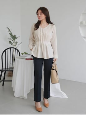 「大人シンプル」｜ディーホリックさん（レディース・165cm）の冬コーディネート