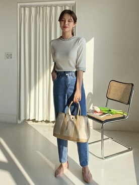 「DHOLIC（ディーホリック）のアイテム（トートバッグ）」を使った、ディーホリックさん（レディース・165cm）の冬コーディネート