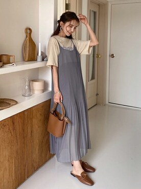 「DHOLIC（ディーホリック）のアイテム（ワンピース/ドレス）」を使った、ディーホリックさん（レディース・165cm）の春コーディネート