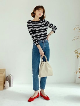 「DHOLIC（ディーホリック）のアイテム（その他シューズ）」を使った、ディーホリックさん（レディース・165cm）の春コーディネート