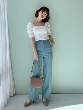 「coordinate」｜「アイテム（スラックス）」を使った、ディーホリックさん（レディース・165cm）の春コーディネート