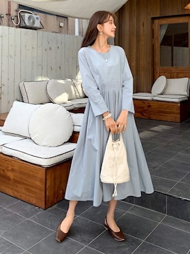 「DHOLIC（ディーホリック）の新作10％OFF（Tシャツ/カットソー）」を使った、ディーホリックさん（レディース・165cm）の春コーディネート