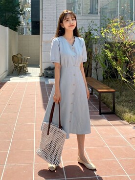 「DHOLIC（ディーホリック）のアイテム（ワンピース/ドレス）」を使った、ディーホリックさん（レディース・165cm）の春コーディネート