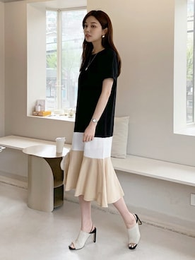 「DHOLIC（ディーホリック）のアイテム（その他）」を使った、ディーホリックさん（レディース・165cm）の春コーディネート