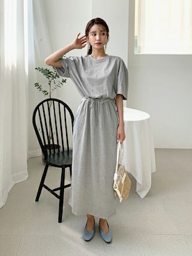 「DHOLIC（ディーホリック）の新作10％OFF（Tシャツ/カットソー）」を使った、ディーホリックさん（レディース・165cm）の春コーディネート