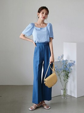 「DHOLIC（ディーホリック）の新作10％OFF（Tシャツ/カットソー）」を使った、ディーホリックさん（レディース・165cm）の春コーディネート