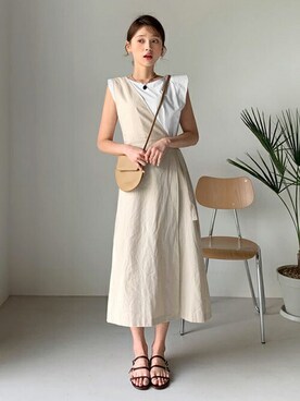 「DHOLIC（ディーホリック）のアイテム（ワンピース/ドレス）」を使った、ディーホリックさん（レディース・165cm）の夏コーディネート