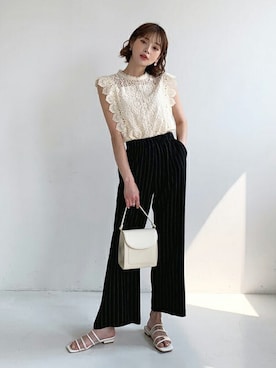 「DHOLIC（ディーホリック）の新作10％OFF（Tシャツ/カットソー）」を使った、ディーホリックさん（レディース・165cm）の夏コーディネート