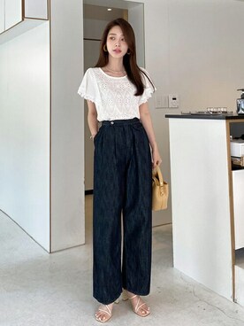 「DHOLIC（ディーホリック）のアイテム（その他）」を使った、ディーホリックさん（レディース・165cm）の夏コーディネート