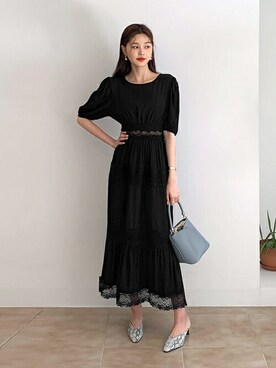 「DHOLIC（ディーホリック）の新作10％OFF（Tシャツ/カットソー）」を使った、ディーホリックさん（レディース・165cm）の夏コーディネート