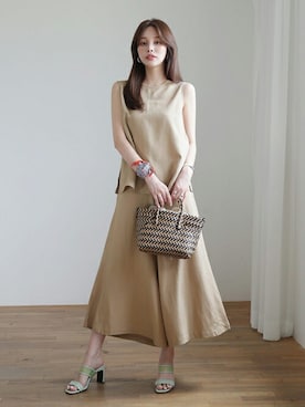 「DHOLIC（ディーホリック）のアイテム（その他）」を使った、ディーホリックさん（レディース・165cm）の夏コーディネート