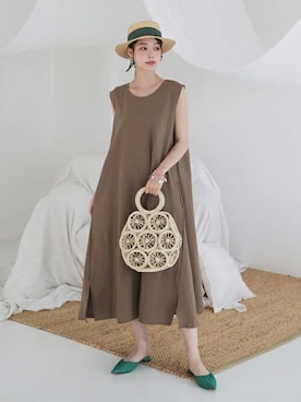 「DHOLIC（ディーホリック）のアイテム（その他）」を使った、ディーホリックさん（レディース・165cm）の夏コーディネート