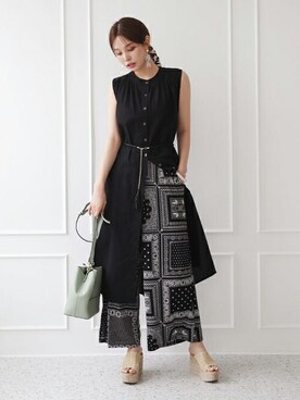 「DHOLIC（ディーホリック）のアイテム（その他）」を使った、ディーホリックさん（レディース・165cm）の夏コーディネート