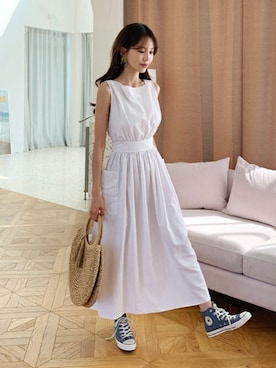 「DHOLIC（ディーホリック）のアイテム（ワンピース/ドレス）」を使った、ディーホリックさん（レディース・164cm）の夏コーディネート