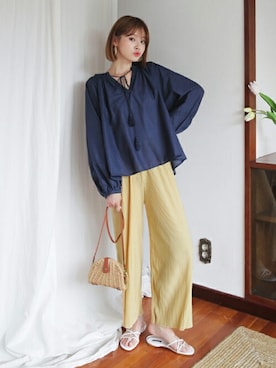 「DHOLIC（ディーホリック）の新作10％OFF（Tシャツ/カットソー）」を使った、ディーホリックさん（レディース・165cm）の夏コーディネート