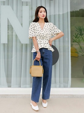 「DHOLIC（ディーホリック）のアイテム（パンツ）」を使った、ディーホリックさん（レディース・165cm）の夏コーディネート