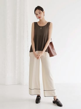 「DHOLIC（ディーホリック）の新作10％OFF（Tシャツ/カットソー）」を使った、ディーホリックさん（レディース・163cm）の夏コーディネート