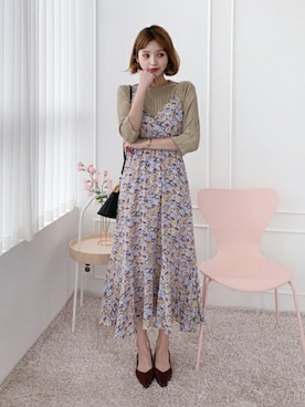 「プリーツ」｜ディーホリックさん（レディース・165cm）の夏コーディネート