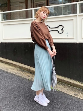 「シフォンスカート」｜ディーホリックさん（レディース・165cm）の夏コーディネート