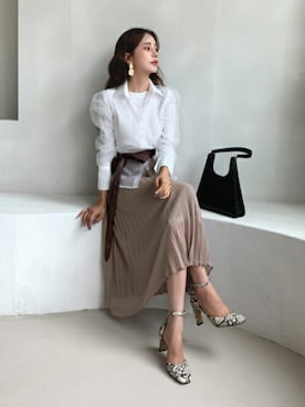 「DHOLIC（ディーホリック）の新作10％OFF（Tシャツ/カットソー）」を使った、ディーホリックさん（レディース・164cm）の夏コーディネート