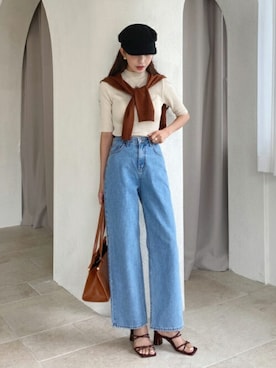 「DHOLIC（ディーホリック）のアイテム（パンツ）」を使った、ディーホリックさん（レディース・164cm）の秋コーディネート