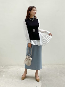 「DHOLIC（ディーホリック）の新作10％OFF（Tシャツ/カットソー）」を使った、ディーホリックさん（レディース・164cm）の秋コーディネート