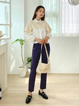 「DHOLIC（ディーホリック）の新作10％OFF（Tシャツ/カットソー）」を使った、ディーホリックさん（レディース・164cm）の秋コーディネート