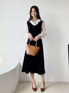 「DHOLIC（ディーホリック）の新作10％OFF（Tシャツ/カットソー）」を使った、ディーホリックさん（レディース・163cm）の秋コーディネート