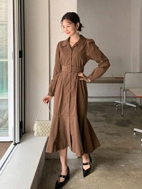 「DHOLIC（ディーホリック）の新作10％OFF（Tシャツ/カットソー）」を使った、ディーホリックさん（レディース・163cm）の秋コーディネート