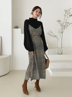 「DHOLIC（ディーホリック）の新作10％OFF（Tシャツ/カットソー）」を使った、ディーホリックさん（レディース・163cm）の秋コーディネート