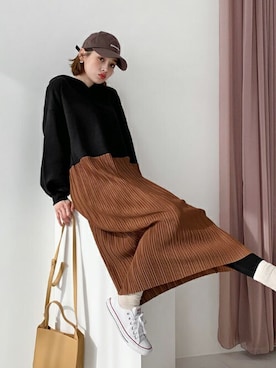 「アイテム（ワンピース、その他）」を使った、ディーホリックさん（レディース・165cm）の秋コーディネート