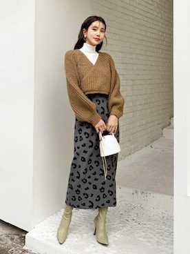 「DHOLIC（ディーホリック）のアイテム（スカート）」を使った、ディーホリックさん（レディース・164cm）の冬コーディネート