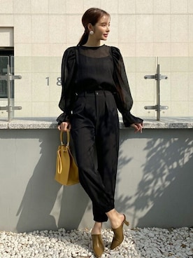 「ジョガーパンツ」｜ディーホリックさん（レディース・166cm）の春コーディネート