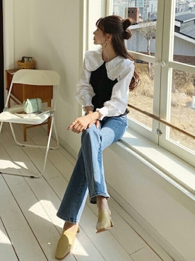 「DHOLIC（ディーホリック）のアイテム（パンプス）」を使った、ディーホリックさん（レディース・164cm）の春コーディネート