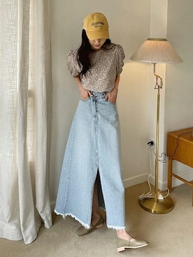 「DHOLIC（ディーホリック）のアイテム（キャップ）」を使った、ディーホリックさん（レディース・167cm）の春コーディネート