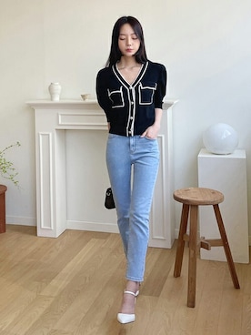 「DHOLIC（ディーホリック）のアイテム（パンツ）」を使った、ディーホリックさん（レディース・167cm）の春コーディネート