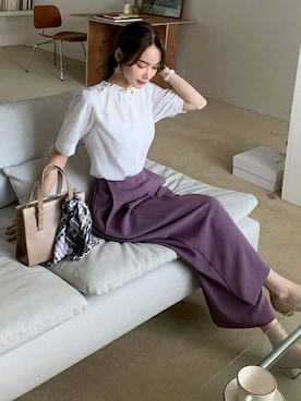 「DHOLIC（ディーホリック）のアイテム（トップス）」を使った、ディーホリックさん（レディース・164cm）の春コーディネート