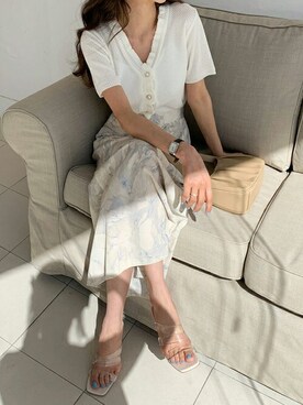 「サマーカーディガン」｜ディーホリックさん（レディース・164cm）の春コーディネート